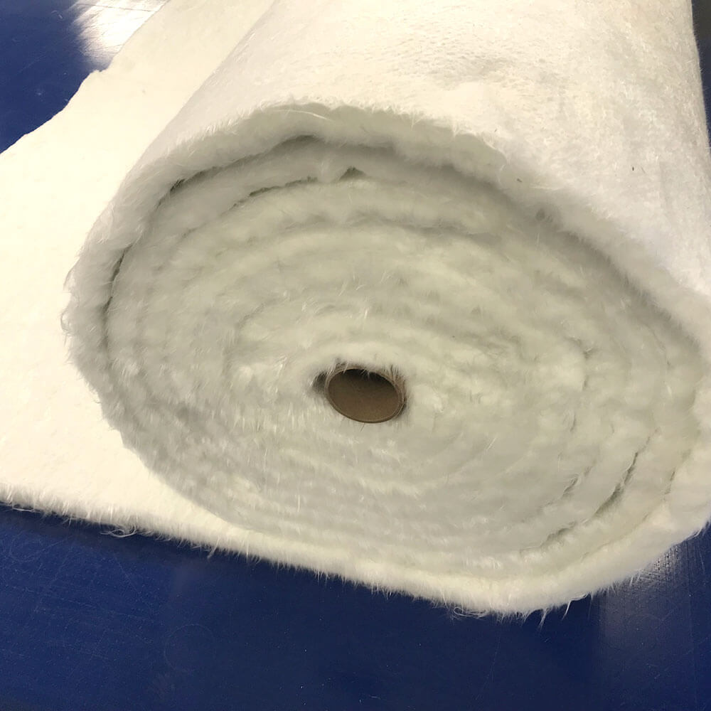 A roll of white insulation